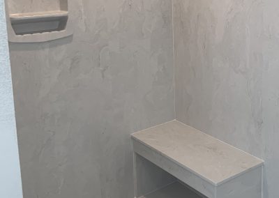 Cultured Marble Shower Bench - Acadiana Marble Projects
