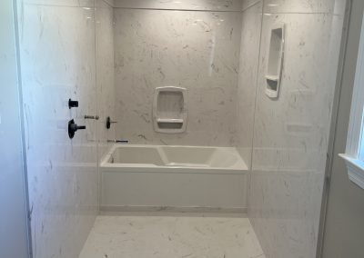 Cultured Marble Thunder Gray Shower Walls, Bathtub, and Combo