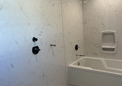 Cultured Marble Thunder Gray Shower Walls, Bathtub, and Combo