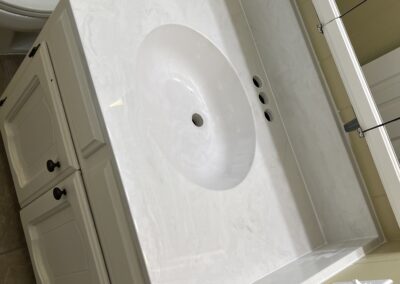 Cultured Marble Oval Vanity Top