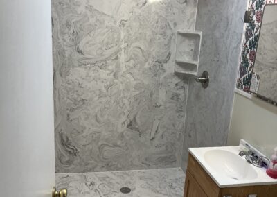 Thunder Grey Cultured Marble Shower Walls & Pan